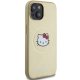 Hello Kitty iPhone 14 vāciņš Leather Kitty Head MagSafe, zelta