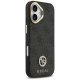 Guess iPhone 17 vāciņš 4G Strass Logo & Big Strap Metal Buttons MagSafe, melns