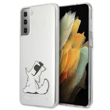 Чехол Karl Lagerfeld для Samsung Galaxy S21+ Choupette Fun, прозрачный