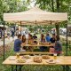 Automatic Pop-Up Event Gazebo Tent 3x3m MultiGarden, Beige