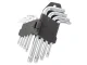 Imbus atslēgu un Torx komplekts 1.5-10mm, 9 gab., sudraba