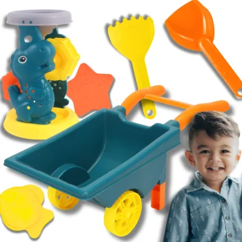 Игровой набор для песочницы Bakalu с тачкой и аксессуарами, 6 эл.,...