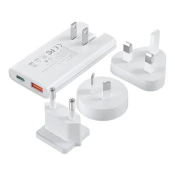 Choetech PD6011 65W GaN USB-C + USB-A lādētājs, Balts