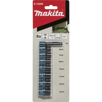 Набор ударных торцевых головок Makita 1/4", 8 предм., E-12289