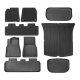 9Piece Floor Mat for Tesla Baseus T-Space Series (black Polypropylene)