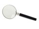 Classic Handheld Magnifying Glass 60mm with Metal Frame, Silver-Black