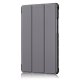 Huawei MediaPad M5 Lite 8.0\" Tri-fold Stand Cover Case, Gray | Vāks Apvalks Pārvalks Grāmatiņa Planšetdatoram