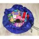Kruzzel Basket for Toys with a Built-in Rug 150 cm, Blue