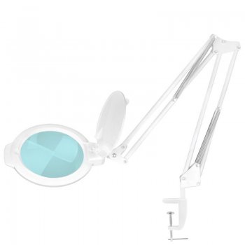 Косметологическая LED лампа-лупа MOONLIGHT 8013/6", белая