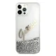Guess iPhone 12 Pro Max vāciņš Glitter Vintage Script, sudraba