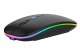 Аккумуляторная беспроводная мышь с RGB-подсветкой, черная