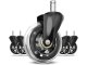 Rubber Chair Wheel with Bearings 11mm, 1 Piece in a Set