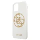 Чехол Guess для iPhone 11 Pro Max Glitter 4G Circle Logo, белый