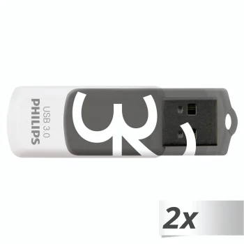 USB-флешка Philips Vivid Edition 32 ГБ, USB 3.0, 2 шт., Shadow Grey