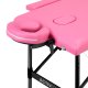 Folding Massage Table Aluminum Comfort Activ Fizjo 2 Segment Pink Black