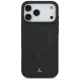 Mercedes iPhone 17 Pro Max vāciņš Plain Smooth Leather MagSafe, melns