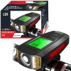 Bicycle Light With Speedometer, Horn, and Anti-Theft Alarm | Clockson