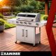 4-Burner Gas Grill 17kW Kaminer Varen 5.0 with Side Burner