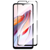 5D Aizsargstikls Xiaomi Redmi 12C / Redmi 11A / Poco C55, Melns Pilna Pārklājuma (Tempered Glass)