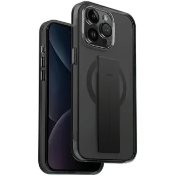 Uniq Heldro Mag Magclick uzlādes futrālis iPhone 15 Pro Max - melns | Charging case for black
