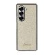 Guess 4G Glitter Script vāciņš Samsung Galaxy Z Fold 6 Zelta