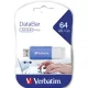 USB-флешка Verbatim DataBar, 64 ГБ, USB 2.0, синяя