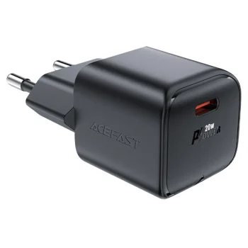 Acefast A73 Mini PD 20W GaN USB-C tīkla lādētājs, melns
