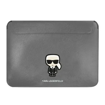 Karl Lagerfeld Saffiano Ikonik Karl klēpjdatora soma 13-14" Silver