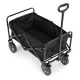 Saliekamais dārza un pludmales transporta ratiņš MultiGarden 47x105 cm, melns
