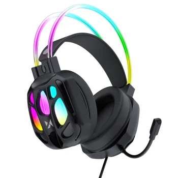 Wozinsky WSG-1118 Vadu Spēļu Austiņas ar Mikrofonu un RGB - Melnas