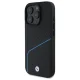 BMW iPhone 16 Pro Max vāciņš Sign Leather Textured And Line MagSafe, melns