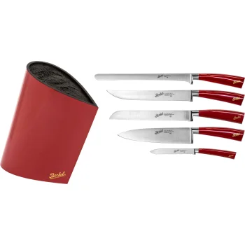 Virtuves nažu komplekts ar statīvu Berkel Elegance Set, 5 naži, White / Silver