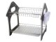 Two-Tier Dish Drainer Rack with Drip Tray