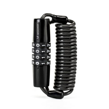 Wozinsky WBN-01R bicycle lock a bicycle helmet, waterproof, 4-digit combination - black