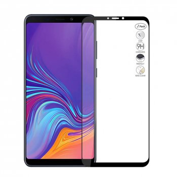 3D aizsargstikls Samsung Galaxy A9 (A920F) 2018, Melns Pilna Pārklājuma (Tempered Glass) | Tempered Glass Screen...