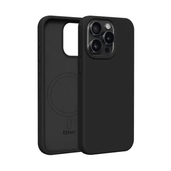 Etteri Silicone Mag vāciņš Apple iPhone 12 / 12 Pro, Melns