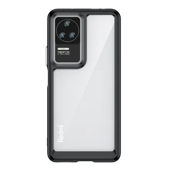 Vāciņš Outer Space Case priekš Xiaomi Poco F4 5G ar elastīgu rāmi, melns