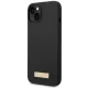 Guess Silicone Logo Plate MagSafe vāciņš iPhone 14 Plus - Melns