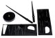 Large DIY wall clock, adjustable 80–120 cm, 4 digits, black