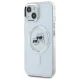 Чехол Karl Lagerfeld для iPhone 14 IML Metal Karl & Choupette MagSafe, белый