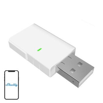 Shelly BLU Gateway Smart Home Hub, WiFi/Bluetooth (USB-A), White
