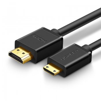 Ugreen HD108 Mini HDMI - HDMI Cable 4K60Hz, 1.5m, Black | Audio Video Pārraides Kabelis