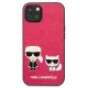 Чехол Karl Lagerfeld для iPhone 13 mini Ikonik Karl & Choupette, фуксия
