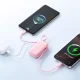 Joyroom JR-PR2L 10000mAh 35W ārējais akumulators ar USB-C un Lightning vadiem, rozā