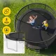 4FIZJO PRO dārza batuts ar iekšējo tīklu un kāpnēm 305 cm 10FT, melns
