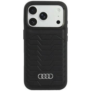 Чехол Audi GT Synthetic Leather MagSafe для iPhone 18 Pro / 17 Pro, черный