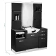 Парикмахерская консоль с мойкой Gabbiano B085W, черная/серая