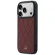 Mercedes-Benz Leather with Crossed Lines MagSafe vāciņš iPhone 17 Pro Max, sarkans
