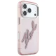 Чехол Karl Lagerfeld IML Big Signature Resin Metal Frame для iPhone 18 Pro Max / 17 Pro Max, розовый