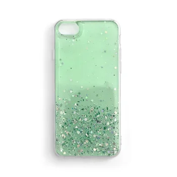 Wozinsky Star Glitter telefona vāciņš Xiaomi Redmi Note 9T 5G, zaļš